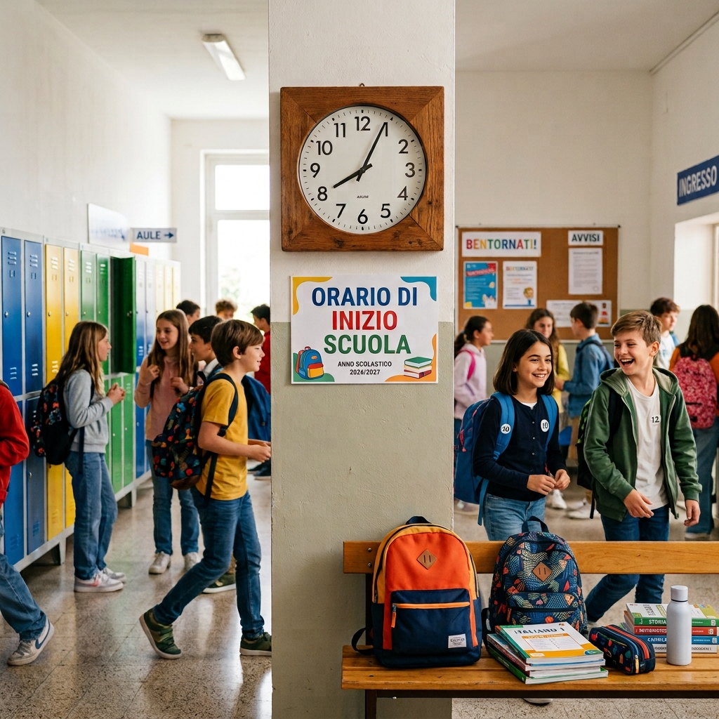 Orari di avvio dell'anno scolastico 2026/2027 tabella uscite corretta
